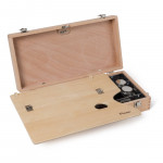 Ящик художника с алюминиевым органайзером,складной палитрой и плечевым ремнем, бук, SB-22