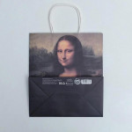Пакет подарочный крафтовый «Мона Лиза», 22 × 25 × 12 см